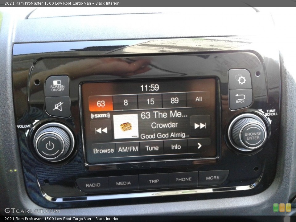 Black Interior Audio System for the 2021 Ram ProMaster 1500 Low Roof Cargo Van #142775541