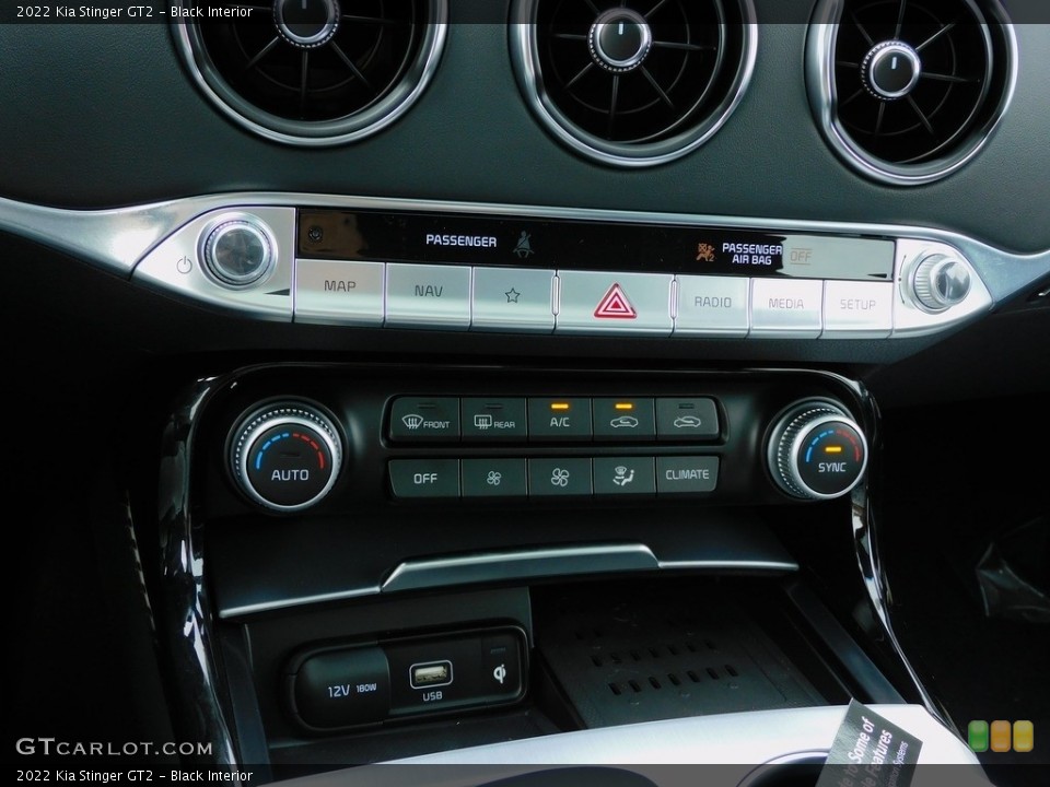 Black Interior Controls for the 2022 Kia Stinger GT2 #142775739