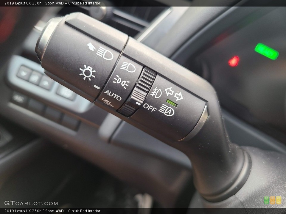 Circuit Red Interior Controls for the 2019 Lexus UX 250h F Sport AWD #142776009