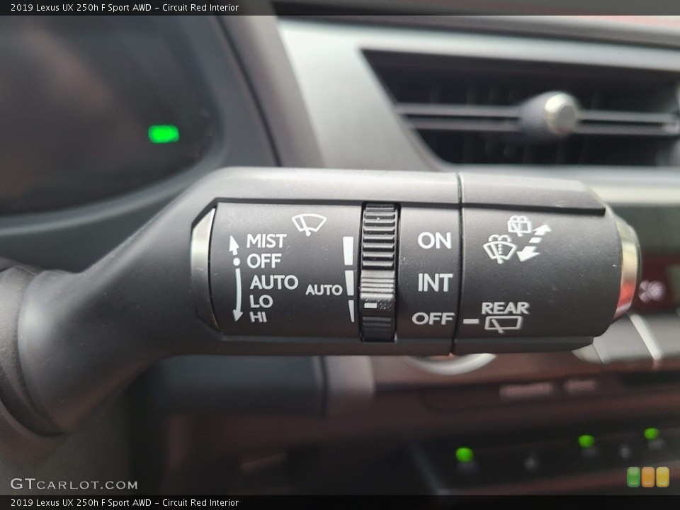 Circuit Red Interior Controls for the 2019 Lexus UX 250h F Sport AWD #142776033