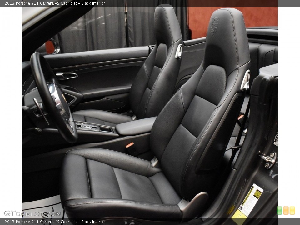 Black Interior Front Seat for the 2013 Porsche 911 Carrera 4S Cabriolet #142776543