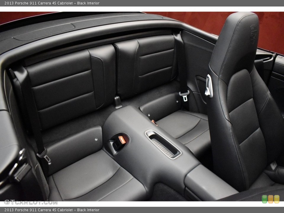 Black Interior Rear Seat for the 2013 Porsche 911 Carrera 4S Cabriolet #142776722