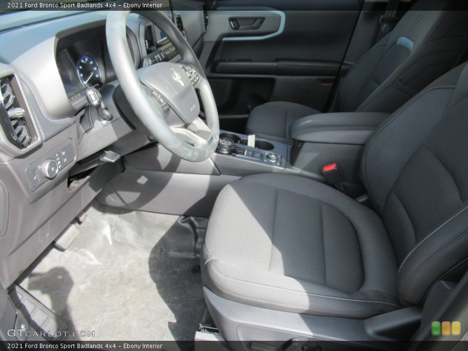 Ebony Interior Front Seat for the 2021 Ford Bronco Sport Badlands 4x4 #142783846