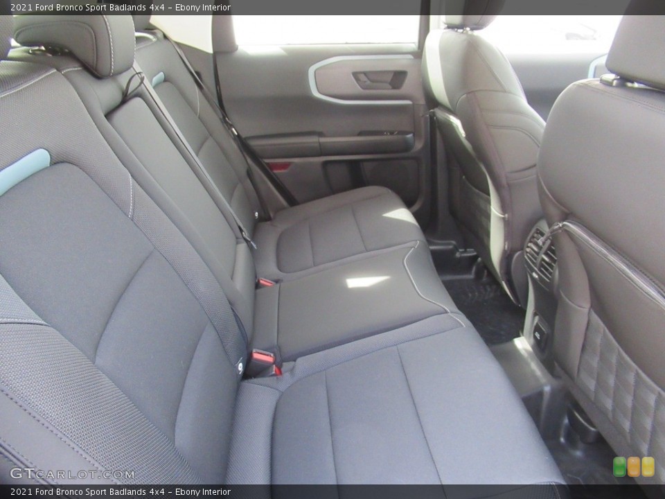 Ebony Interior Rear Seat for the 2021 Ford Bronco Sport Badlands 4x4 #142783900