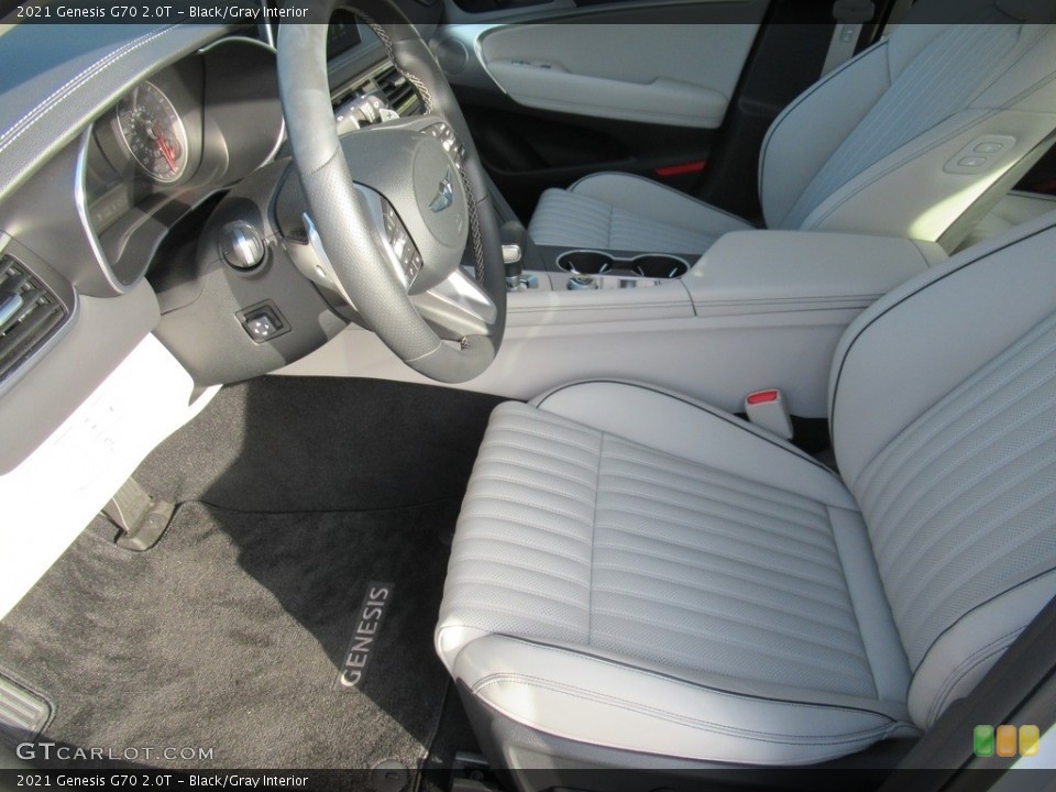 Black/Gray Interior Front Seat for the 2021 Genesis G70 2.0T #142784929