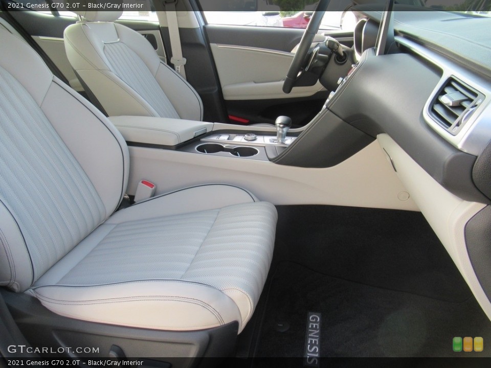 Black/Gray Interior Front Seat for the 2021 Genesis G70 2.0T #142784986