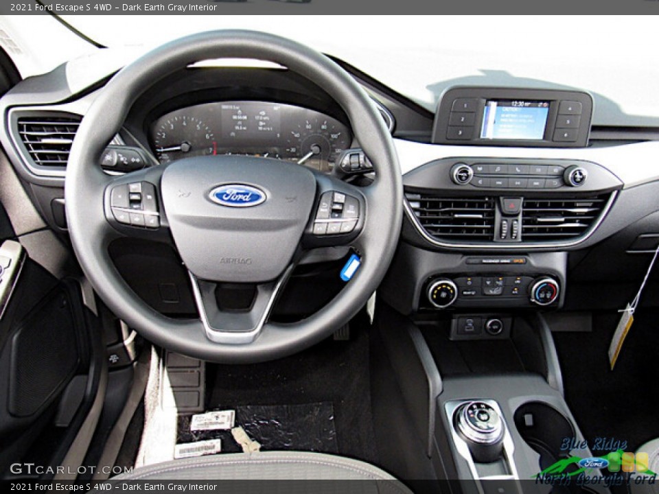 Dark Earth Gray Interior Dashboard for the 2021 Ford Escape S 4WD #142786987