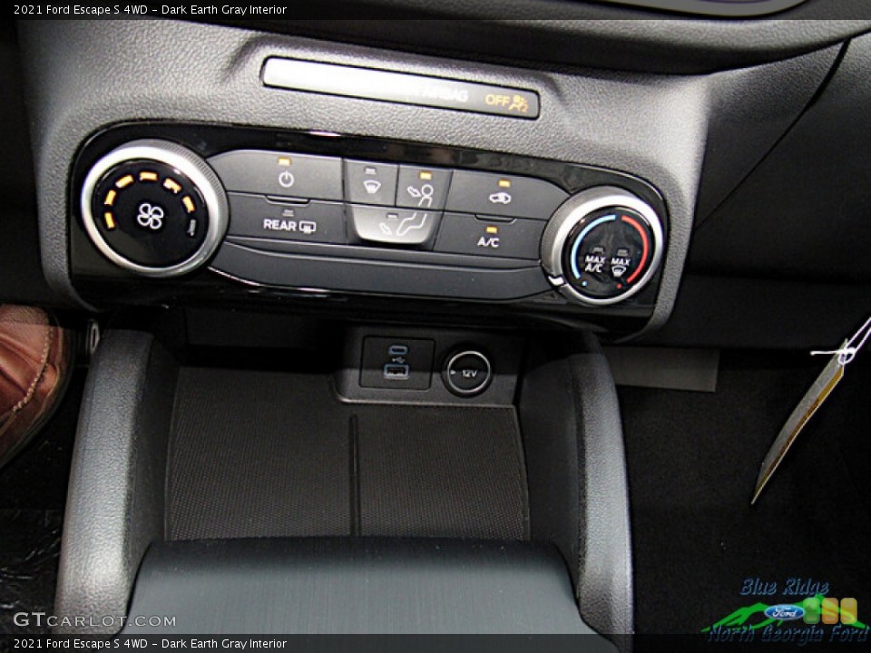 Dark Earth Gray Interior Controls for the 2021 Ford Escape S 4WD #142787107