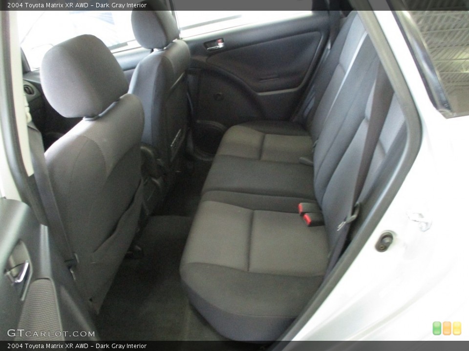 Dark Gray Interior Rear Seat for the 2004 Toyota Matrix XR AWD #142788100