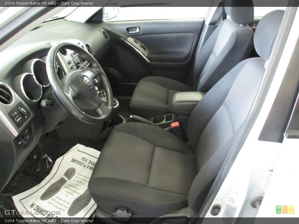 Dark Gray Interior Front Seat for the 2004 Toyota Matrix XR AWD #142788145