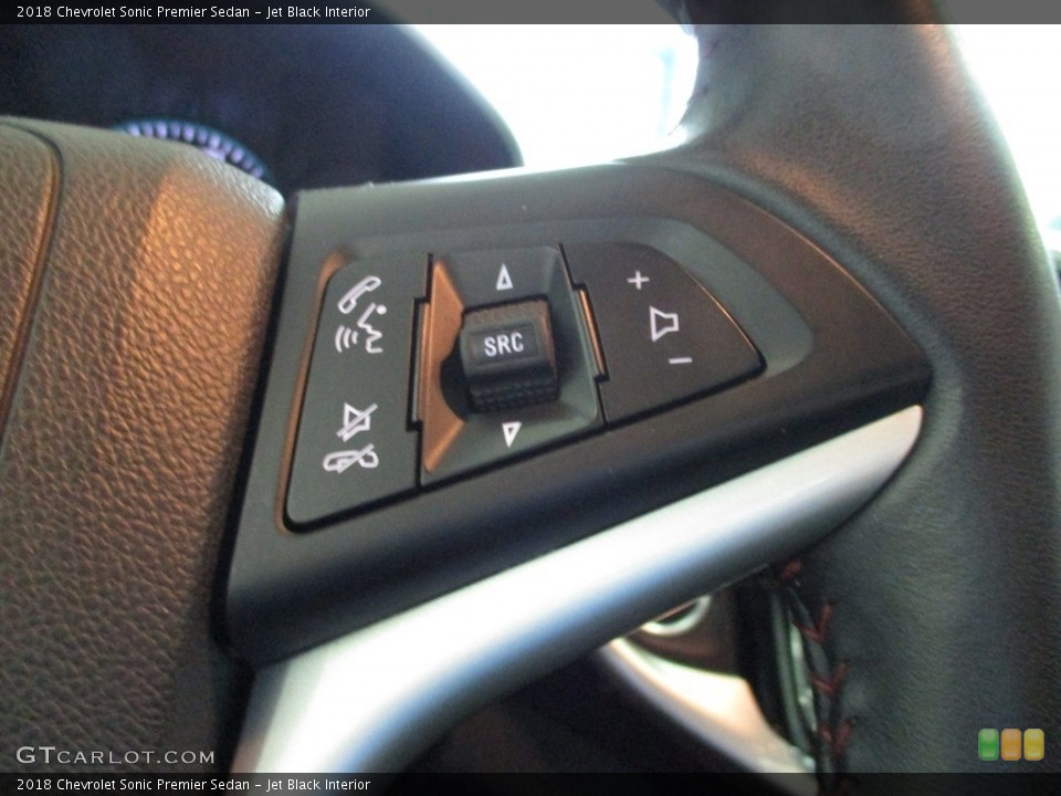 Jet Black Interior Steering Wheel for the 2018 Chevrolet Sonic Premier Sedan #142788627