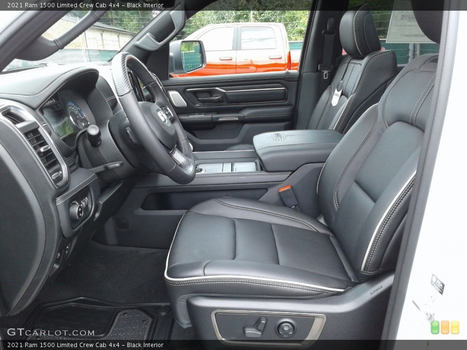 Black Interior Front Seat for the 2021 Ram 1500 Limited Crew Cab 4x4 #142793363