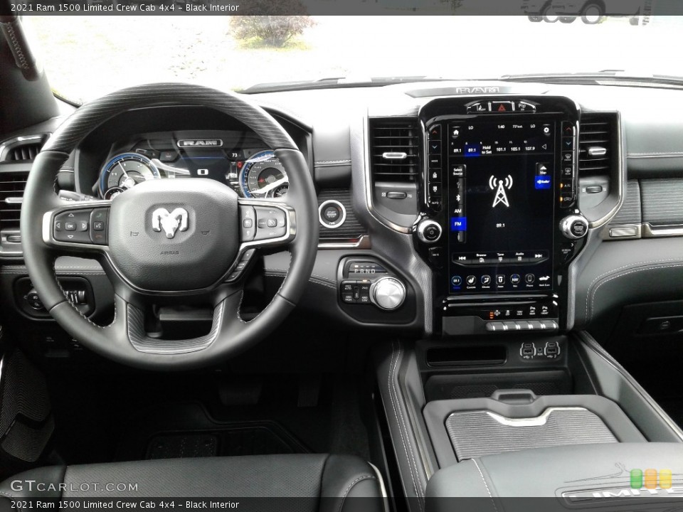 Black Interior Dashboard for the 2021 Ram 1500 Limited Crew Cab 4x4 #142793549