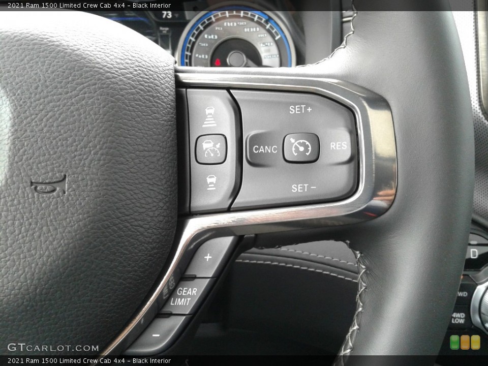 Black Interior Steering Wheel for the 2021 Ram 1500 Limited Crew Cab 4x4 #142793603