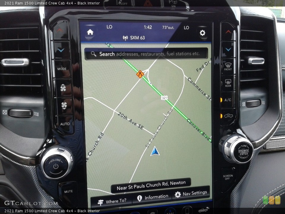 Black Interior Navigation for the 2021 Ram 1500 Limited Crew Cab 4x4 #142793690