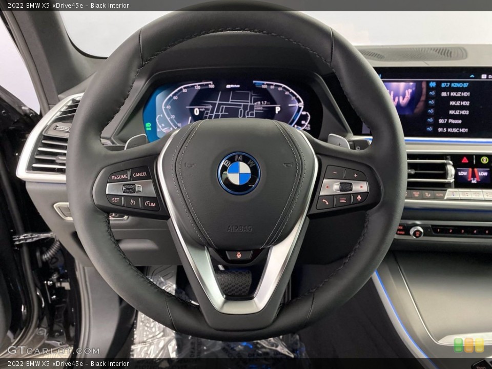 Black Interior Steering Wheel for the 2022 BMW X5 xDrive45e #142794263