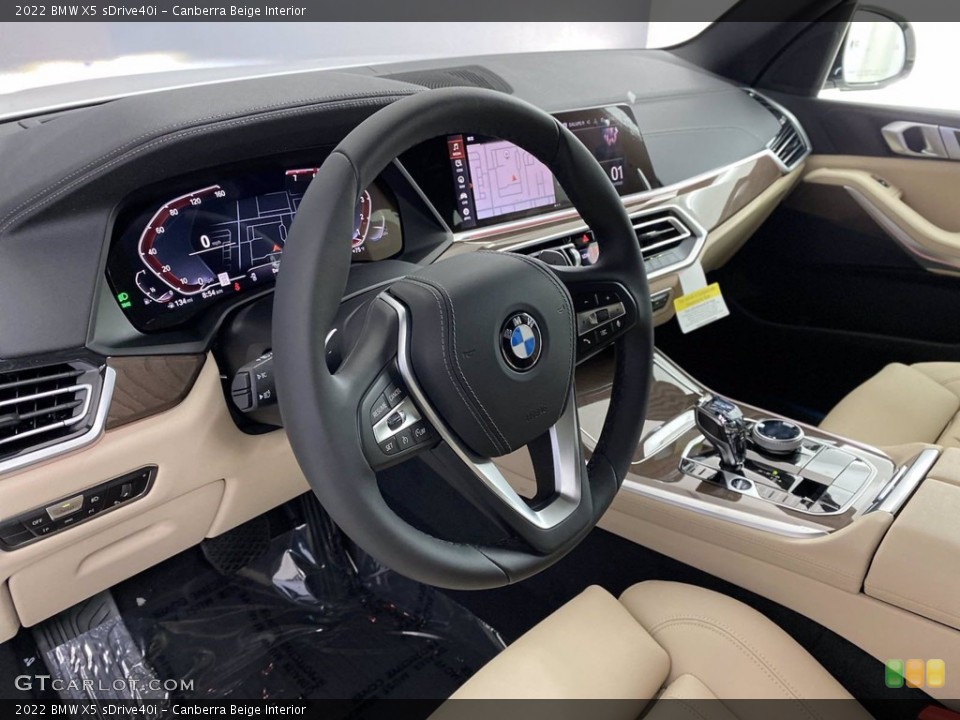 Canberra Beige Interior Dashboard for the 2022 BMW X5 sDrive40i #142794926