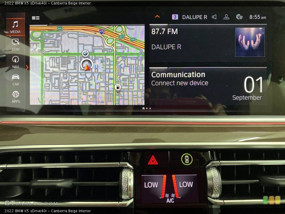 Canberra Beige Interior Controls for the 2022 BMW X5 sDrive40i #142795085
