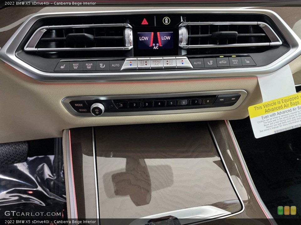 Canberra Beige Interior Controls for the 2022 BMW X5 sDrive40i #142795172