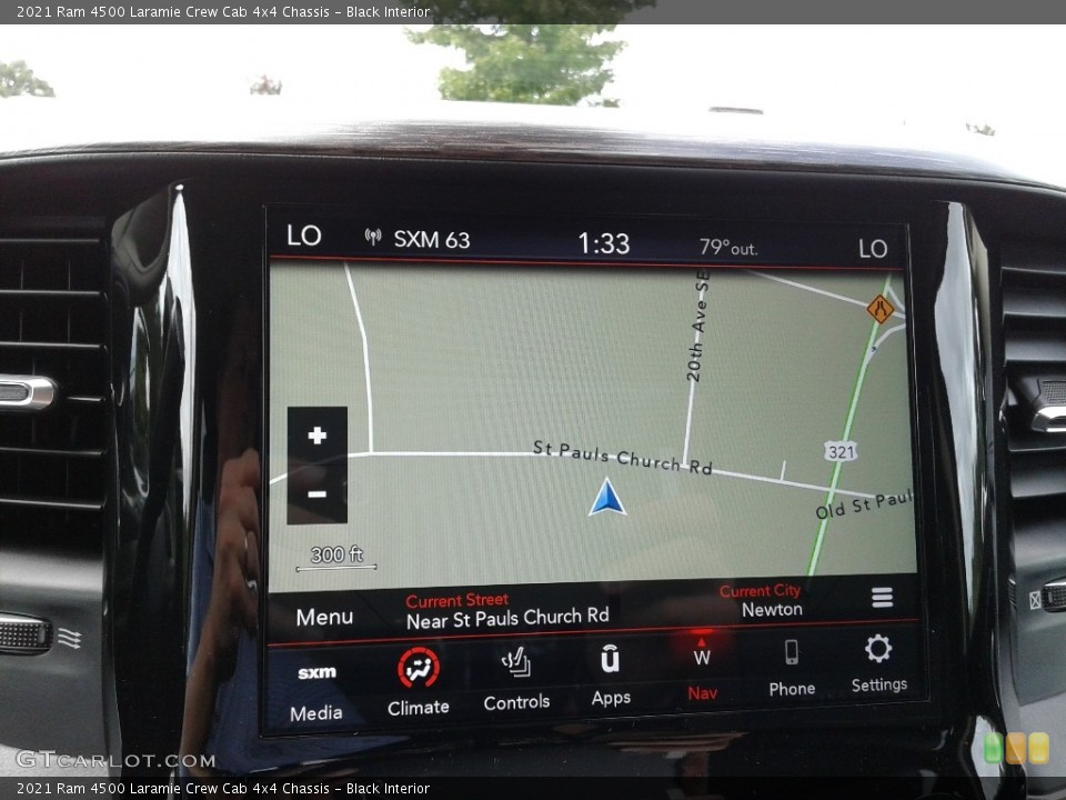 Black Interior Navigation for the 2021 Ram 4500 Laramie Crew Cab 4x4 Chassis #142795616