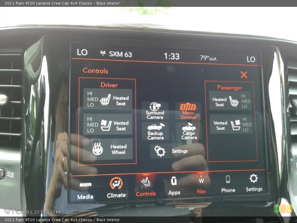 Black Interior Controls for the 2021 Ram 4500 Laramie Crew Cab 4x4 Chassis #142795640
