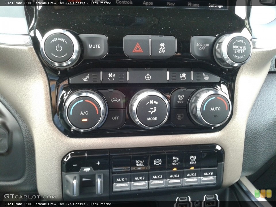 Black Interior Controls for the 2021 Ram 4500 Laramie Crew Cab 4x4 Chassis #142795664