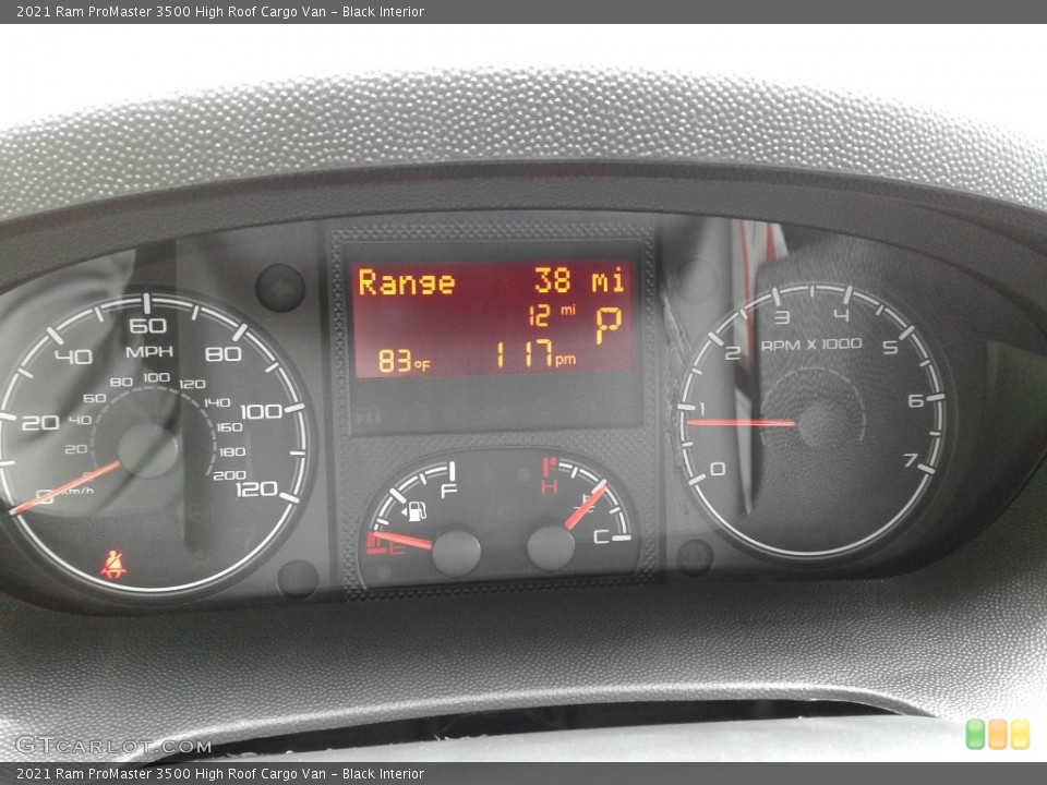 Black Interior Gauges for the 2021 Ram ProMaster 3500 High Roof Cargo Van #142796330