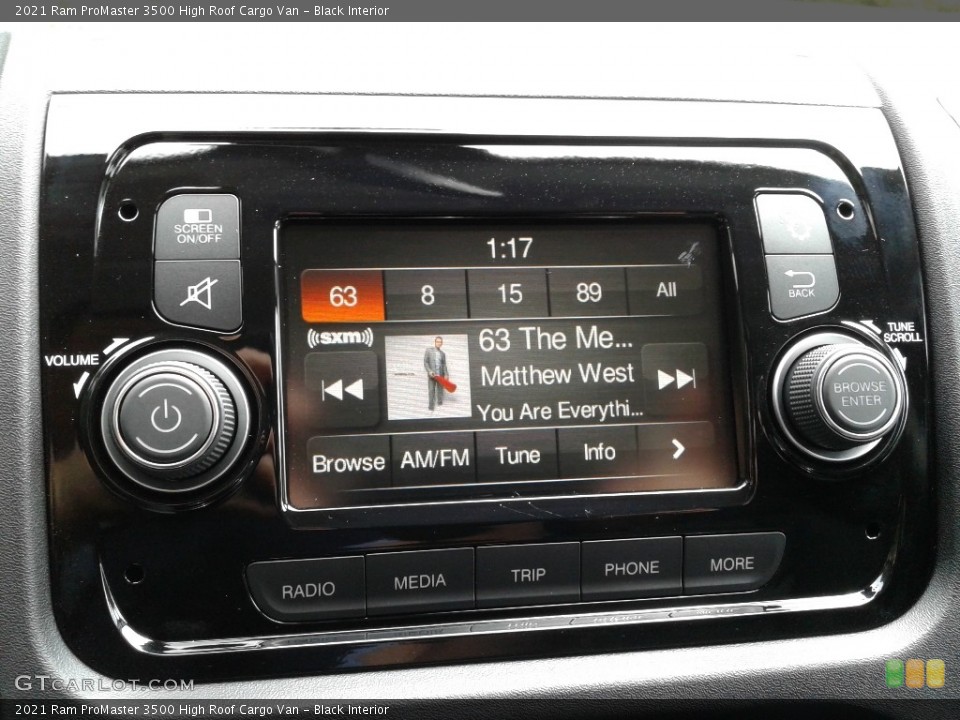 Black Interior Audio System for the 2021 Ram ProMaster 3500 High Roof Cargo Van #142796372