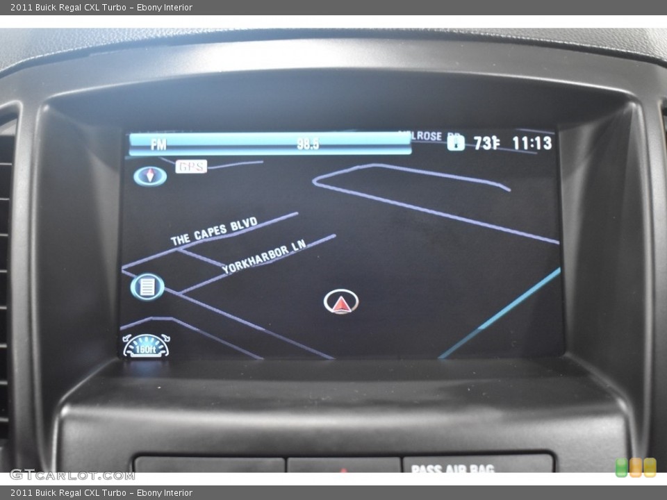 Ebony Interior Navigation for the 2011 Buick Regal CXL Turbo #142797122