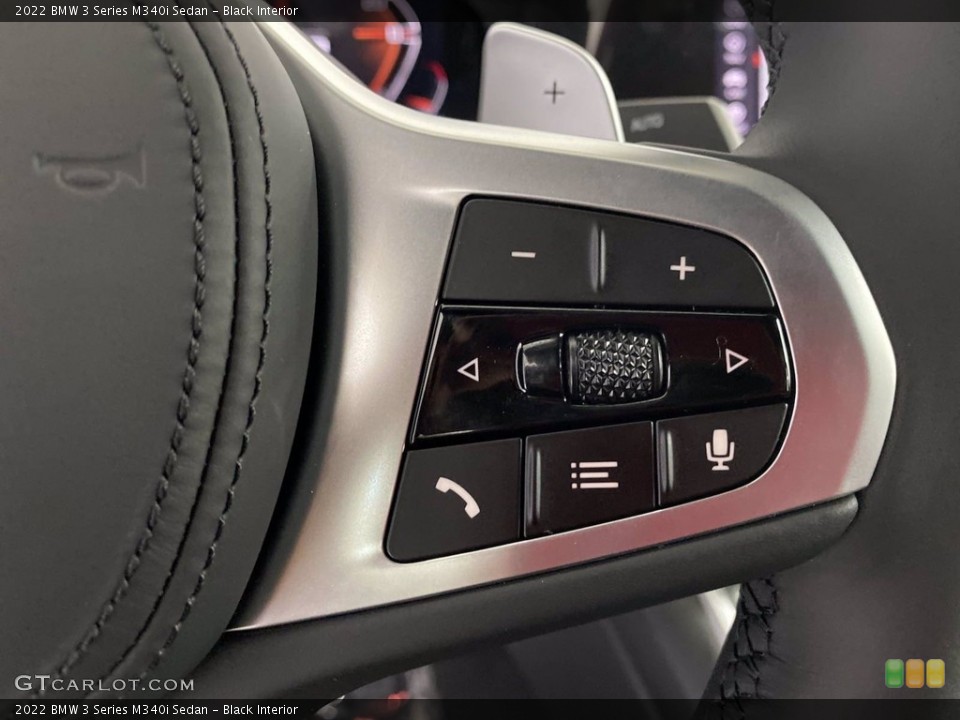 Black Interior Steering Wheel for the 2022 BMW 3 Series M340i Sedan #142800924