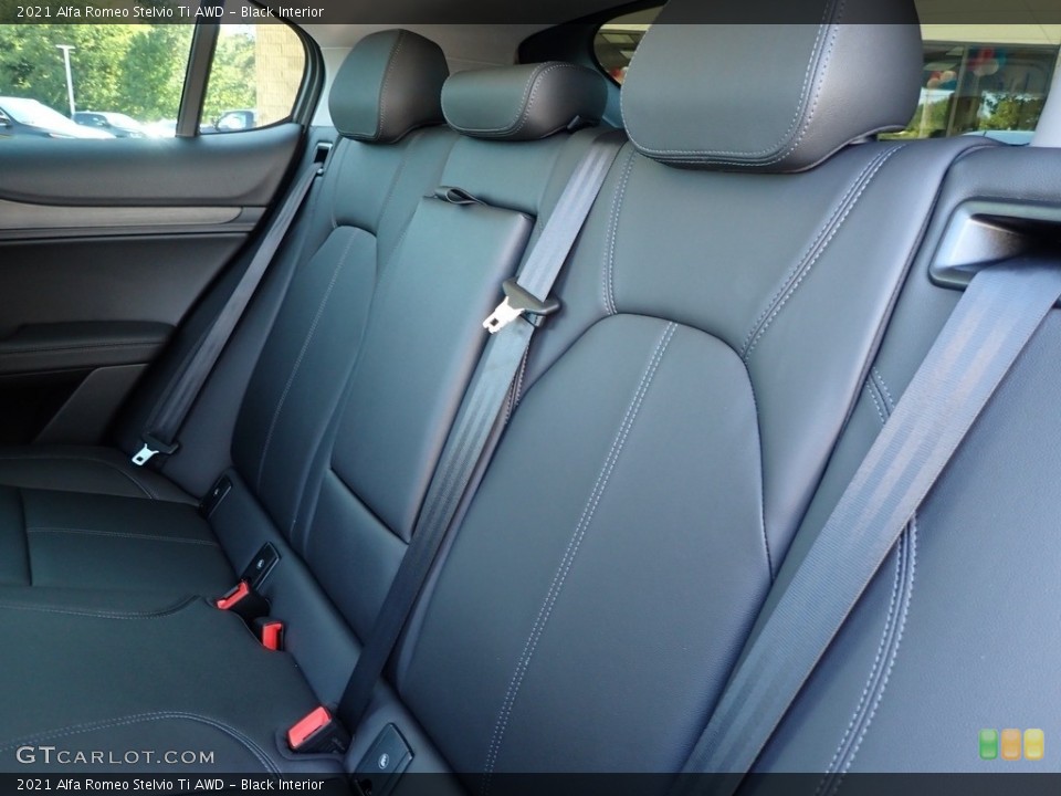 Black Interior Rear Seat for the 2021 Alfa Romeo Stelvio Ti AWD #142805316