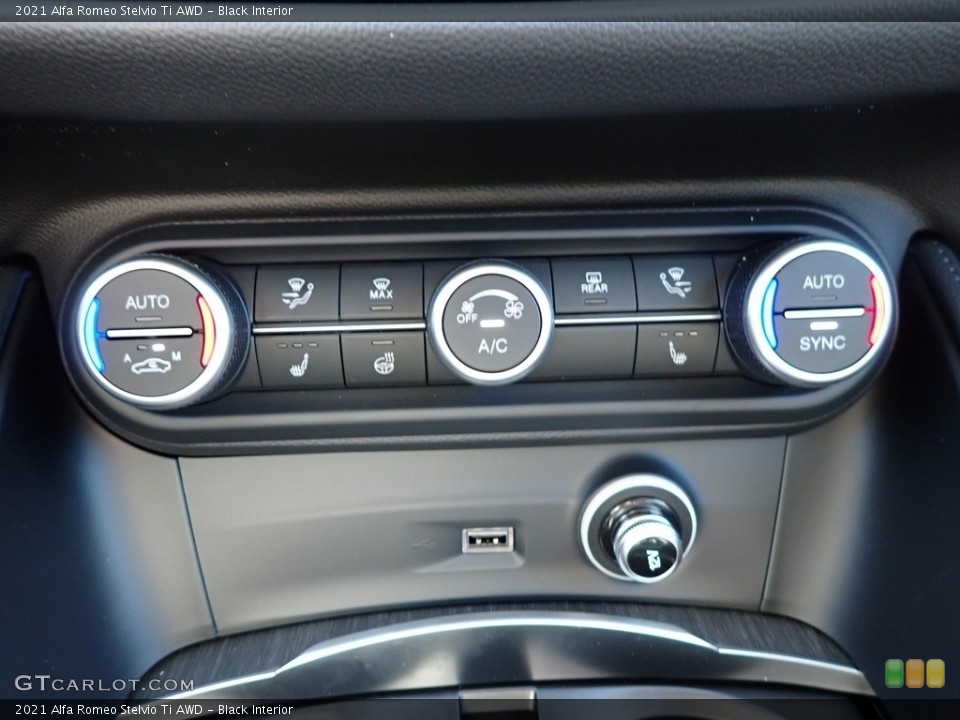 Black Interior Controls for the 2021 Alfa Romeo Stelvio Ti AWD #142805421