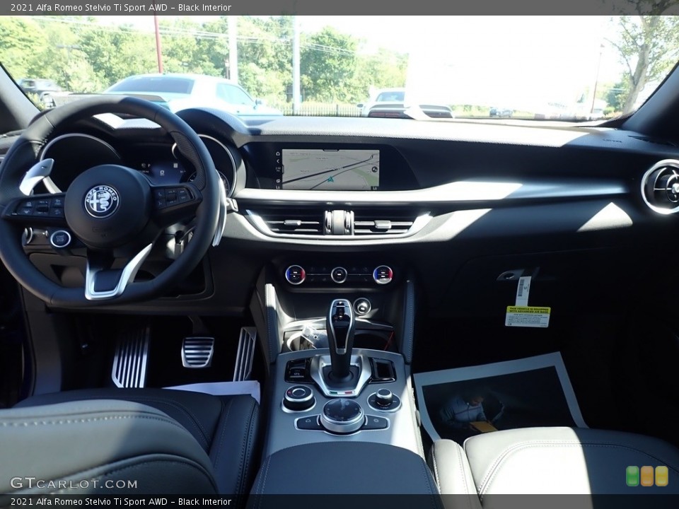 Black Interior Dashboard for the 2021 Alfa Romeo Stelvio Ti Sport AWD #142805745
