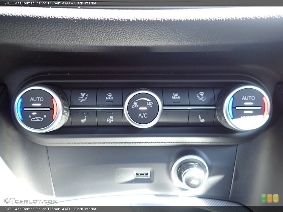 Black Interior Controls for the 2021 Alfa Romeo Stelvio Ti Sport AWD #142805812