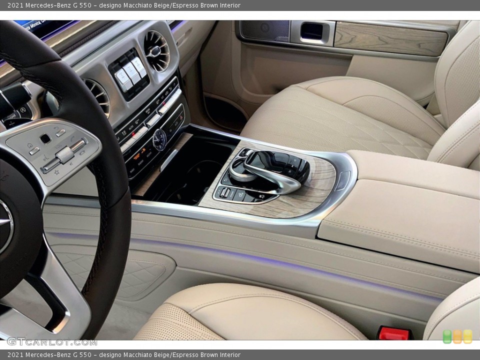 designo Macchiato Beige/Espresso Brown Interior Controls for the 2021 Mercedes-Benz G 550 #142806644