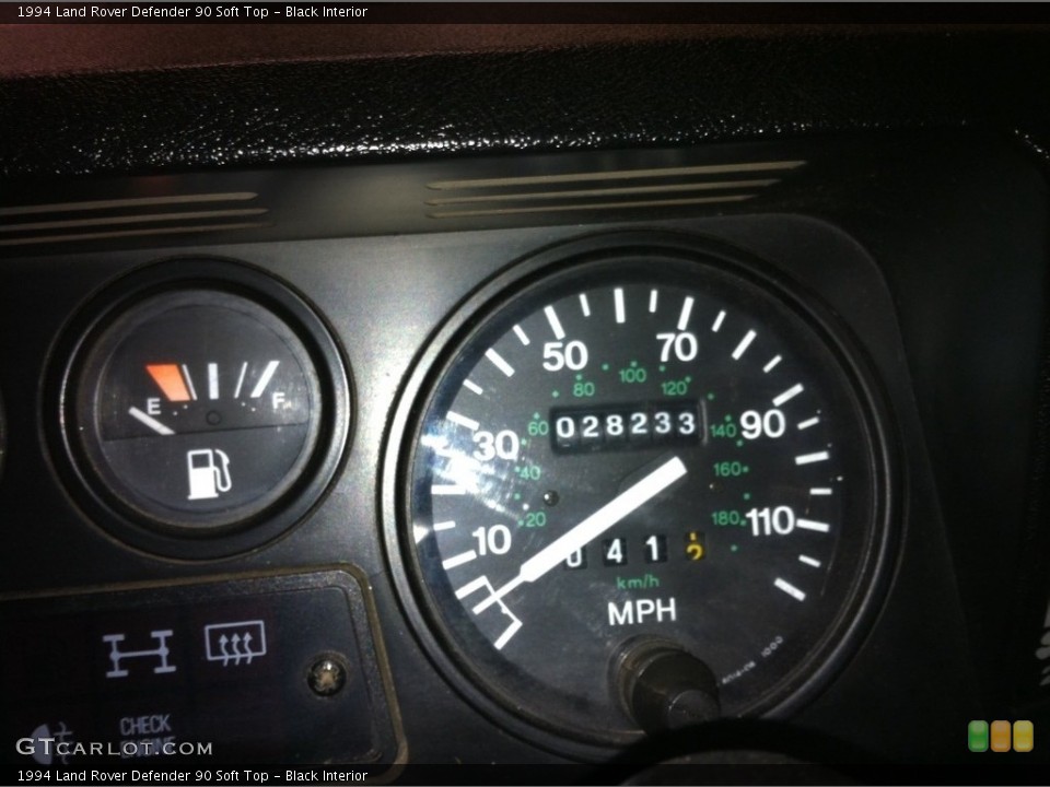 Black Interior Gauges for the 1994 Land Rover Defender 90 Soft Top #142807223