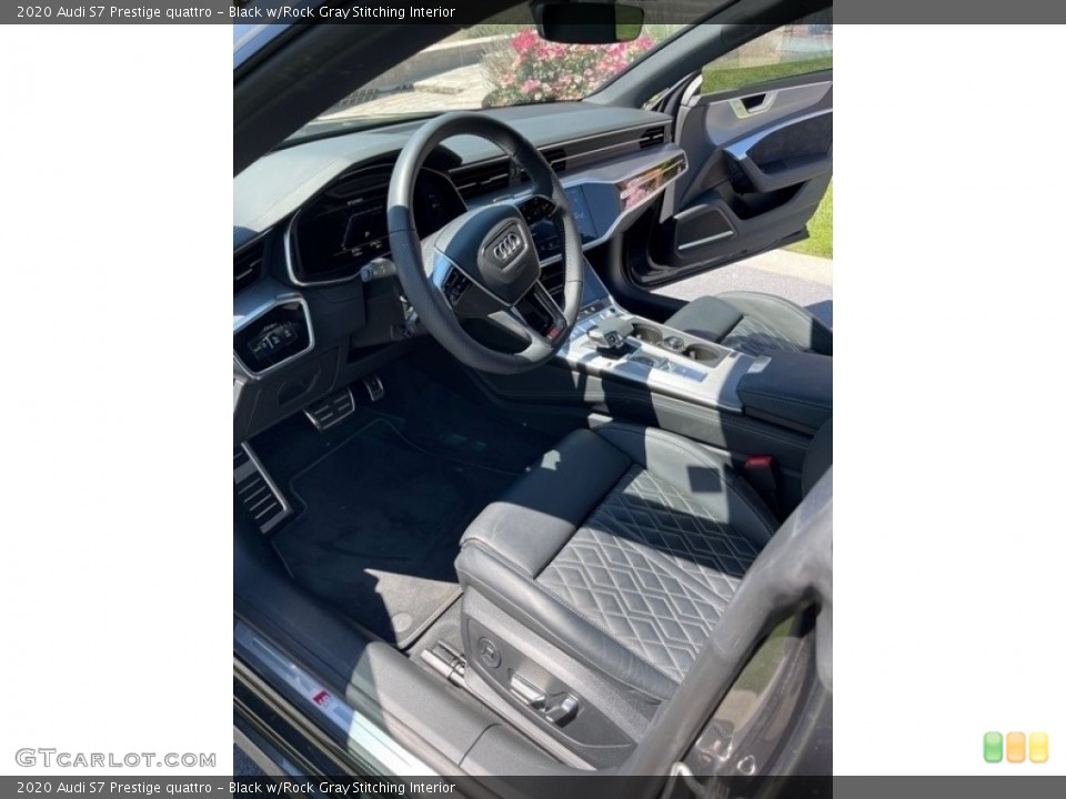 Black w/Rock Gray Stitching Interior Photo for the 2020 Audi S7 Prestige quattro #142808034