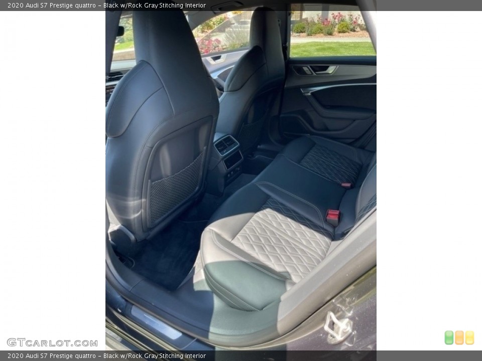 Black w/Rock Gray Stitching Interior Rear Seat for the 2020 Audi S7 Prestige quattro #142808064