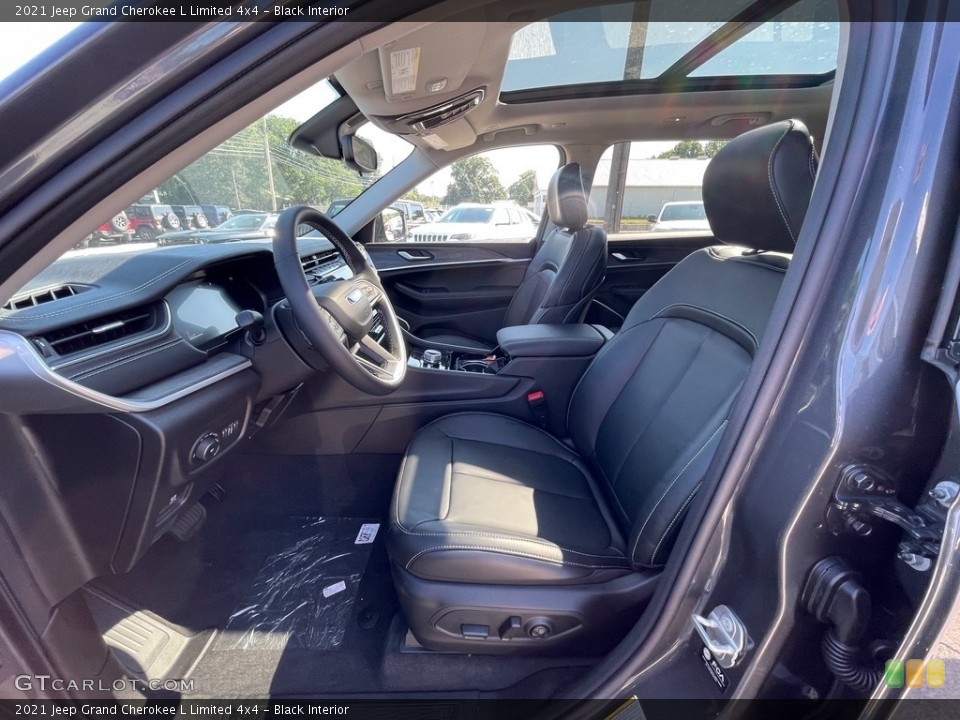 Black Interior Front Seat for the 2021 Jeep Grand Cherokee L Limited 4x4 #142818812