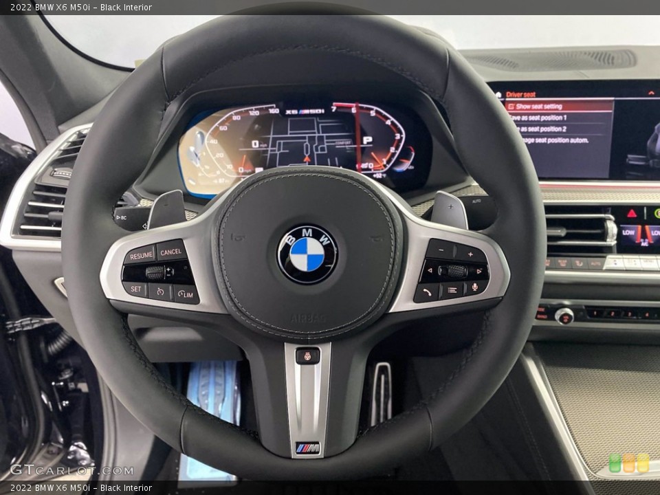 Black Interior Steering Wheel for the 2022 BMW X6 M50i #142818860