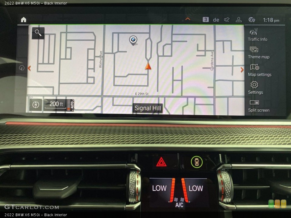 Black Interior Navigation for the 2022 BMW X6 M50i #142818974