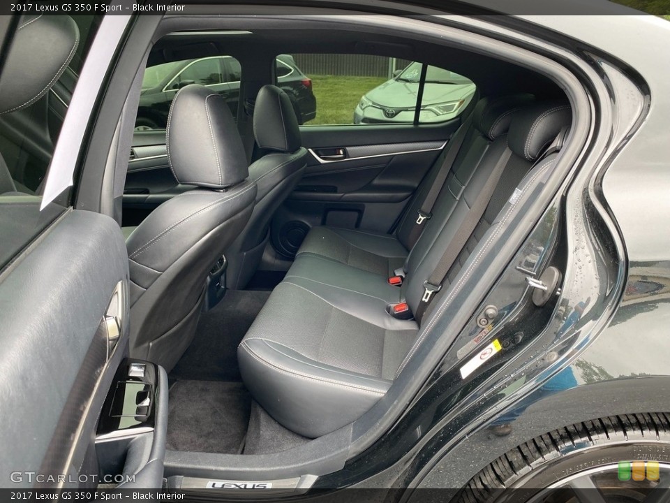 Black Interior Rear Seat for the 2017 Lexus GS 350 F Sport #142820912