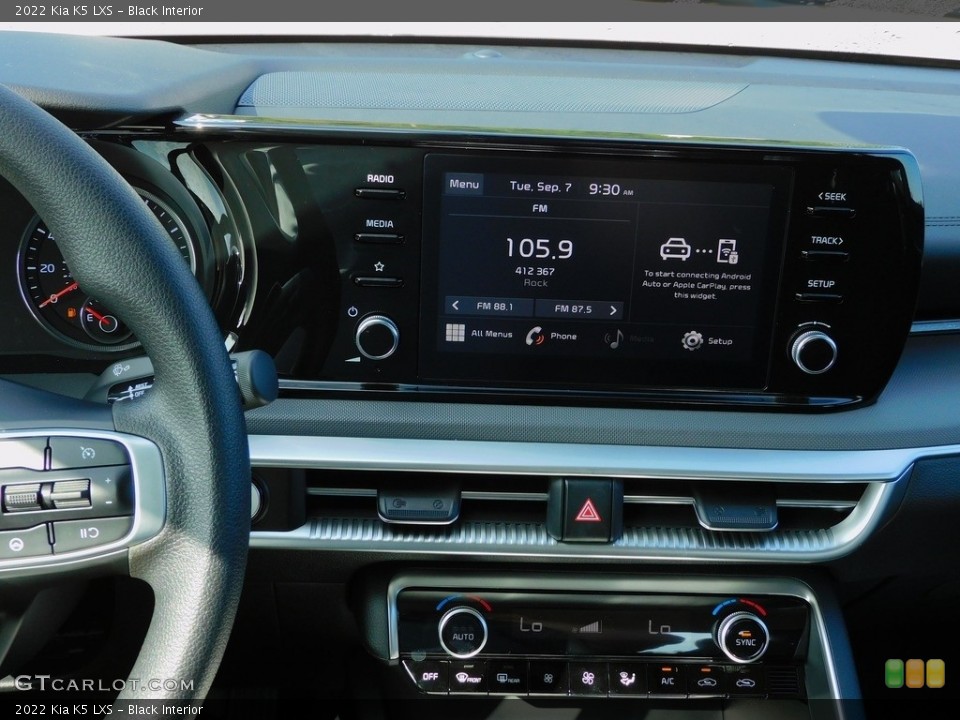 Black Interior Controls for the 2022 Kia K5 LXS #142827254