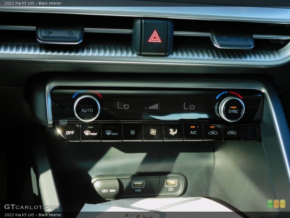 Black Interior Controls for the 2022 Kia K5 LXS #142827296