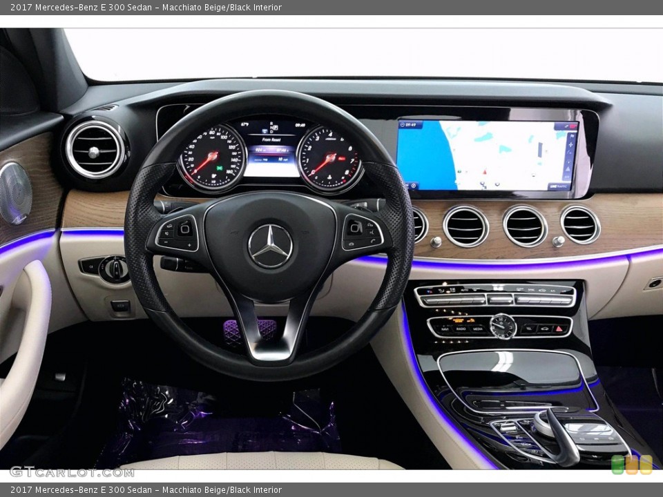 Macchiato Beige/Black Interior Dashboard for the 2017 Mercedes-Benz E 300 Sedan #142827362
