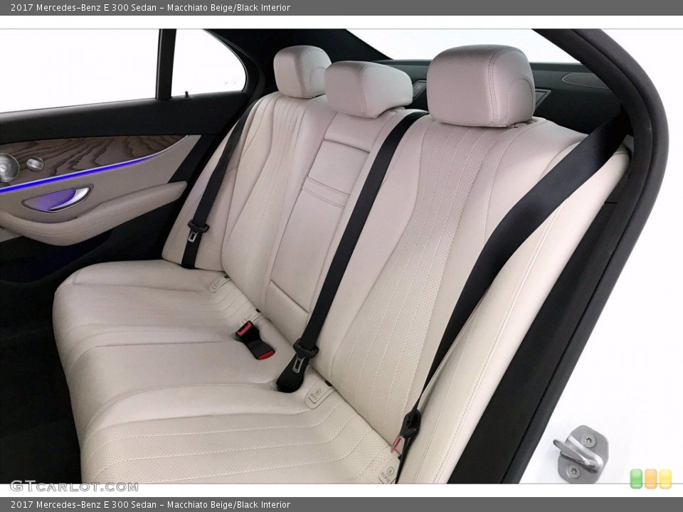 Macchiato Beige/Black Interior Rear Seat for the 2017 Mercedes-Benz E 300 Sedan #142827650