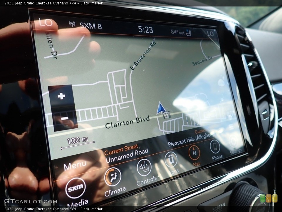 Black Interior Navigation for the 2021 Jeep Grand Cherokee Overland 4x4 #142830758