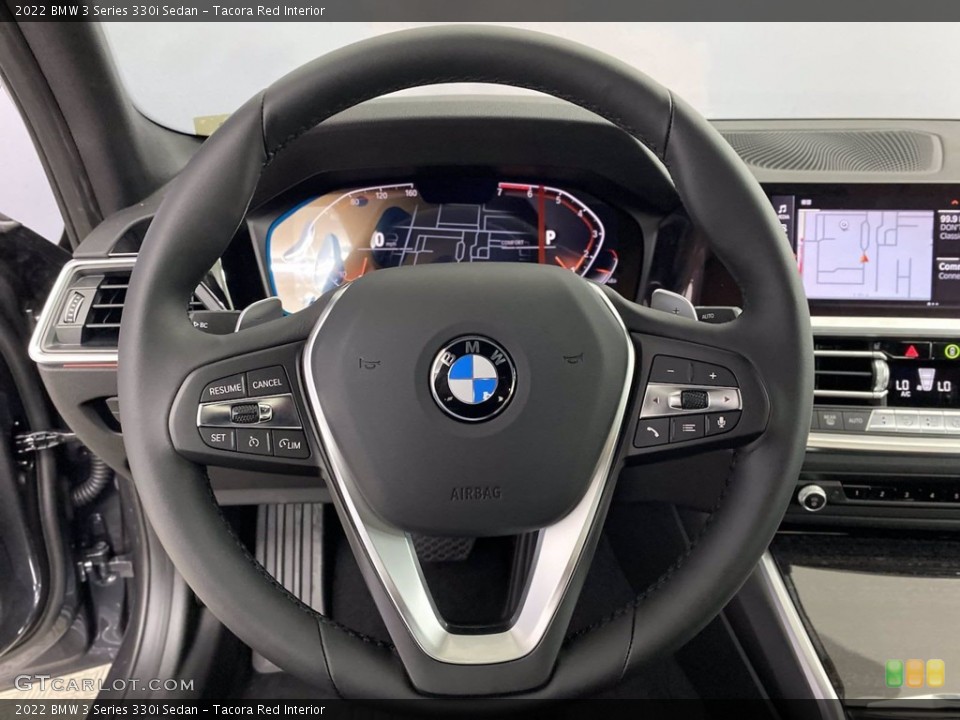 Tacora Red Interior Steering Wheel for the 2022 BMW 3 Series 330i Sedan #142836369