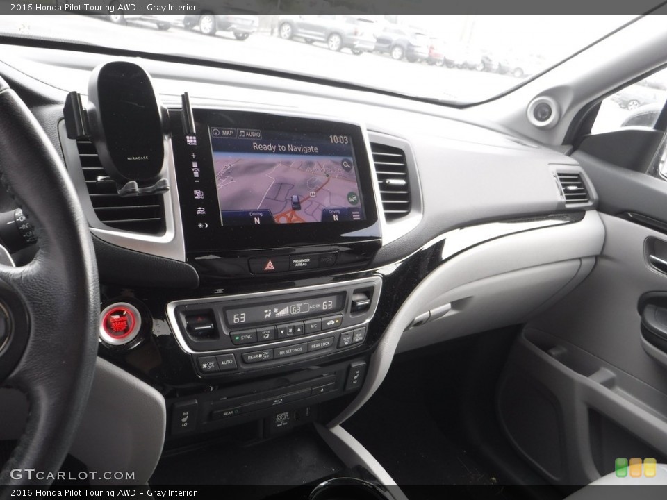 Gray Interior Dashboard for the 2016 Honda Pilot Touring AWD #142836495