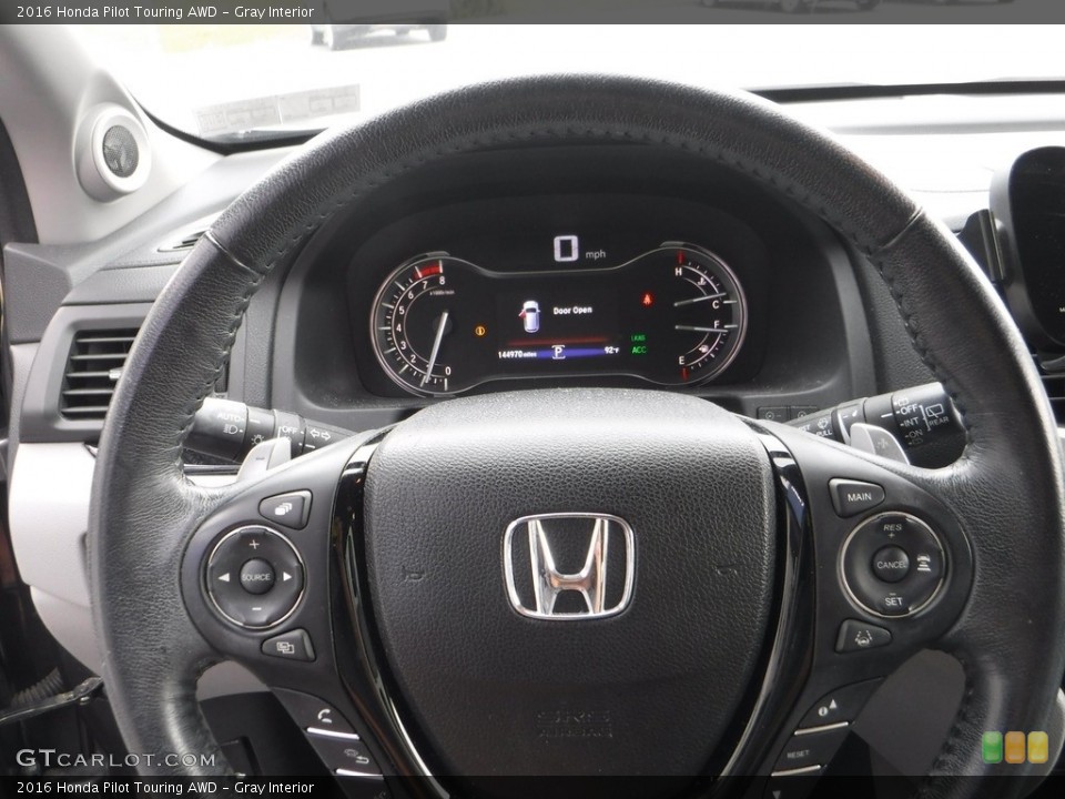 Gray Interior Steering Wheel for the 2016 Honda Pilot Touring AWD #142836588